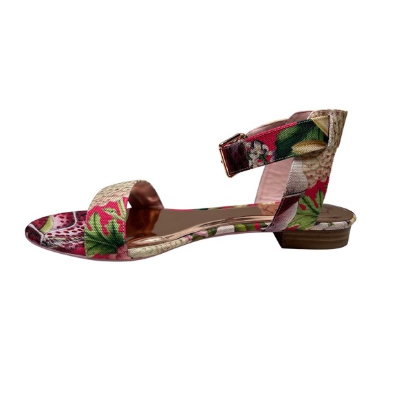 NWT Ted Baker London Leeban Sandals, Encyclopaedia Floral, Size 9 - Picture 4 of 13